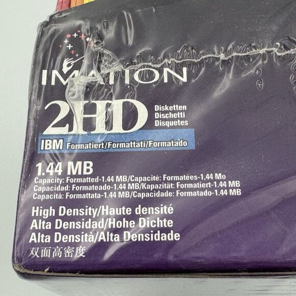 50 Pack 3M Imation IBM Formatted High Density 3.5" Floppy Diskettes Rainbow NEW - Picture 6 of 8